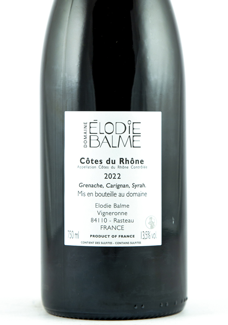 Côtes du Rhône Elodie Balme 2022 75 cl Rouge