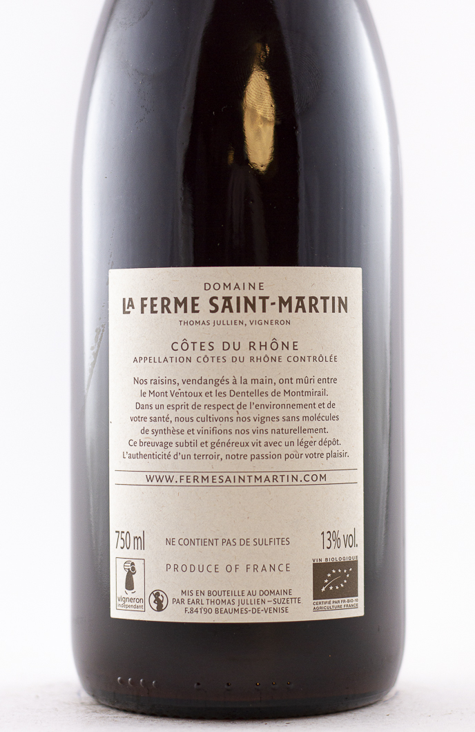 Côtes du Rhône La Ferme Saint-Martin Les Romanins BIO 2022 75 cl Rouge
