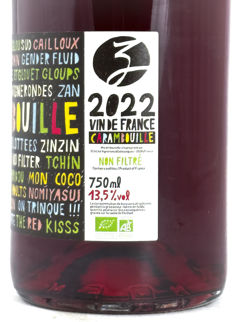Vin de France les Vignerons d'Estezargues CARAMBOUILLE BIO 2022 75 cl Rouge