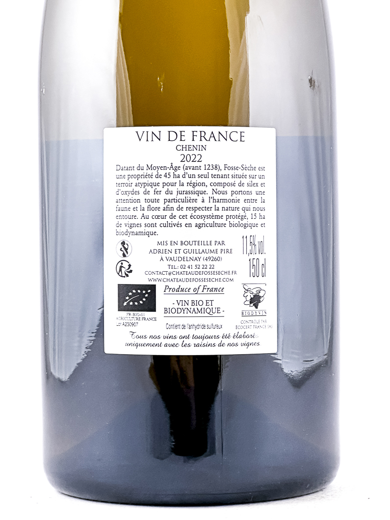Vin de France Chateau de Fosse Sèche Arcane BIO 2022 150 cl Blanc