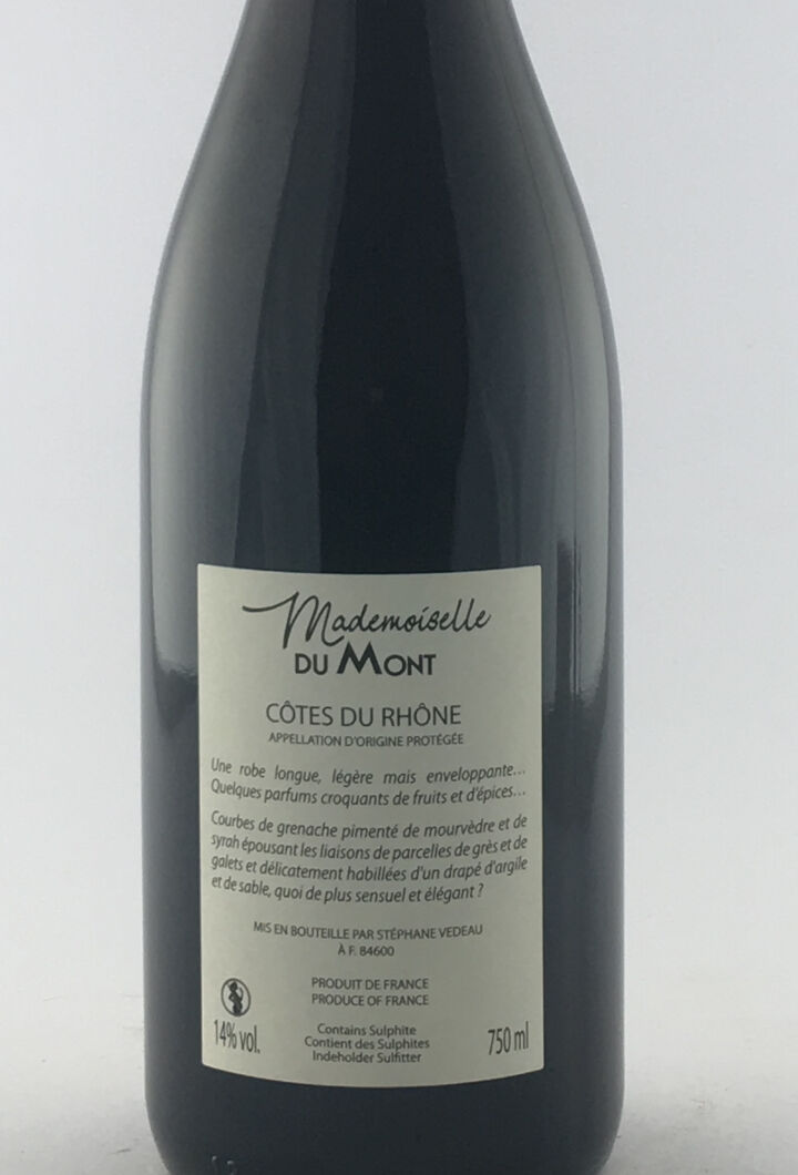 AOP cdr  La Ferme du Mont Mademoiselle du Mont 2018 75 cl Rouge