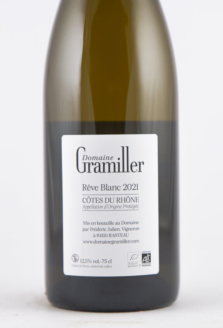 AOP cdr  Gramiller Rêve Blanc, BIO 2021 75 cl Blanc