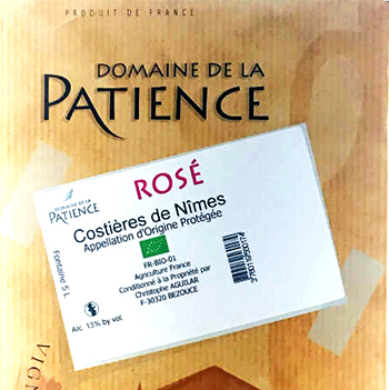 AOP Costières de Nimes La Patience  BIB (cubi) 2023 500 cl Rosé